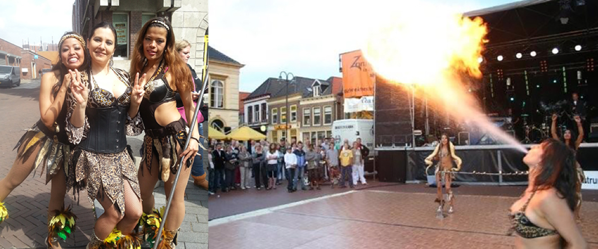 Limbodanser voor tropische feesten